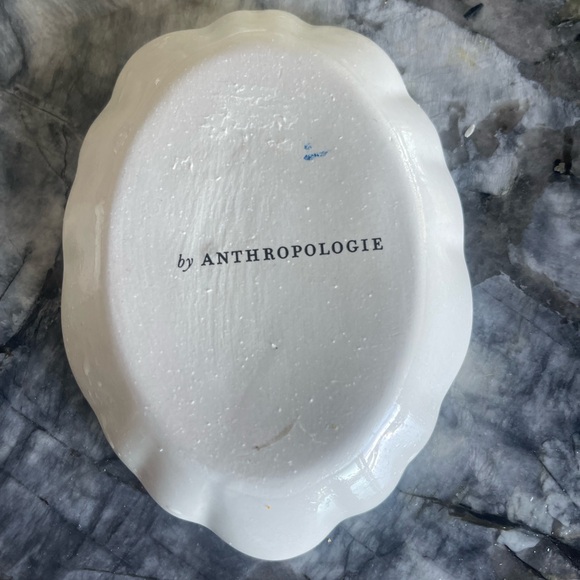 Anthropologie Floral Monogrammed Trinket Dish - Picture 2 of 5